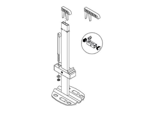 Внутренняя вертикальная консоль Vogel & Noot для радиаторов BH 300-554 мм RAL 9016 ZB01380001