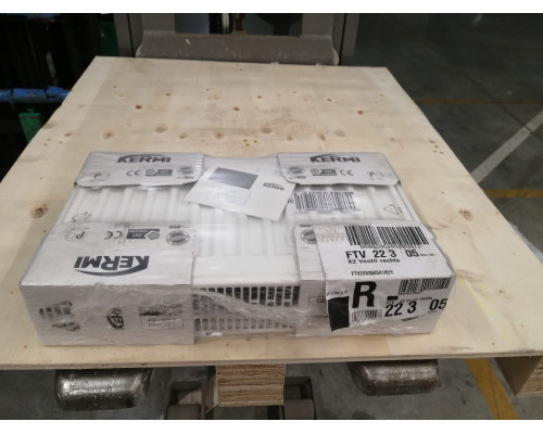 Радиатор панельный, Kermi, therm-x2 Profil-V, профильный, FTV 22, глубина, мм-100, высота, мм-300, длина, мм-500, X2 Inside, тип подключения-R, нижнее справа, с термостатическим вентилем, рабочее давление, бар-10, цвет-RAL 9016 (белый)